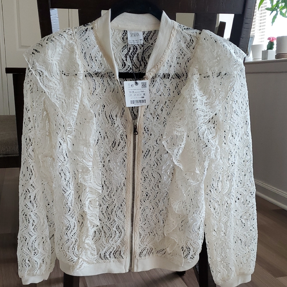 Zara Cream Lace  Jacket